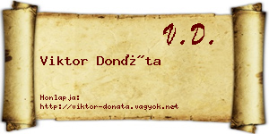 Viktor Donáta névjegykártya